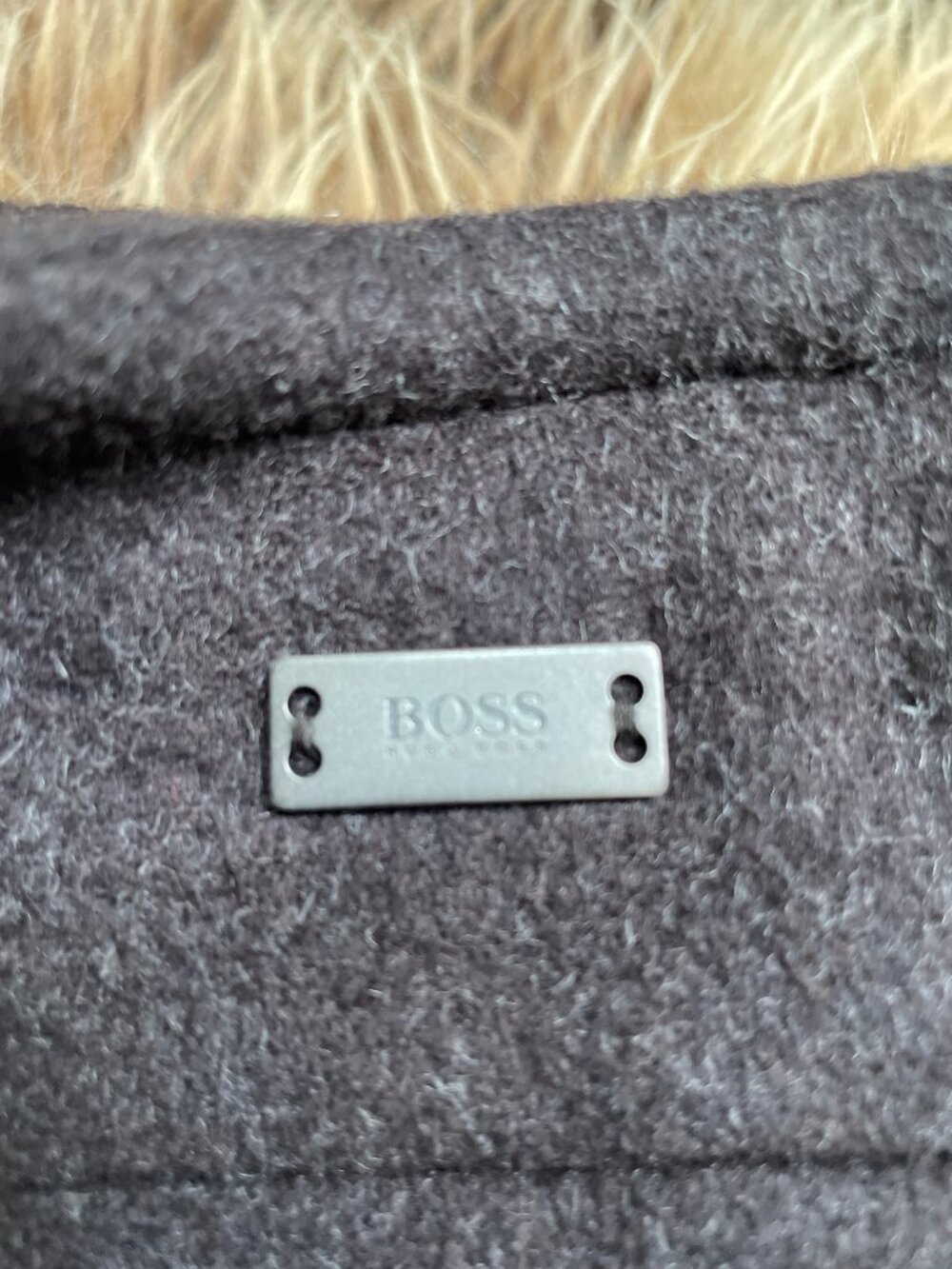 Hugo Boss Cashmere Wool Overcoat Zip Bib Brown Mens L EU 52 Poland - Picture 4 of 14